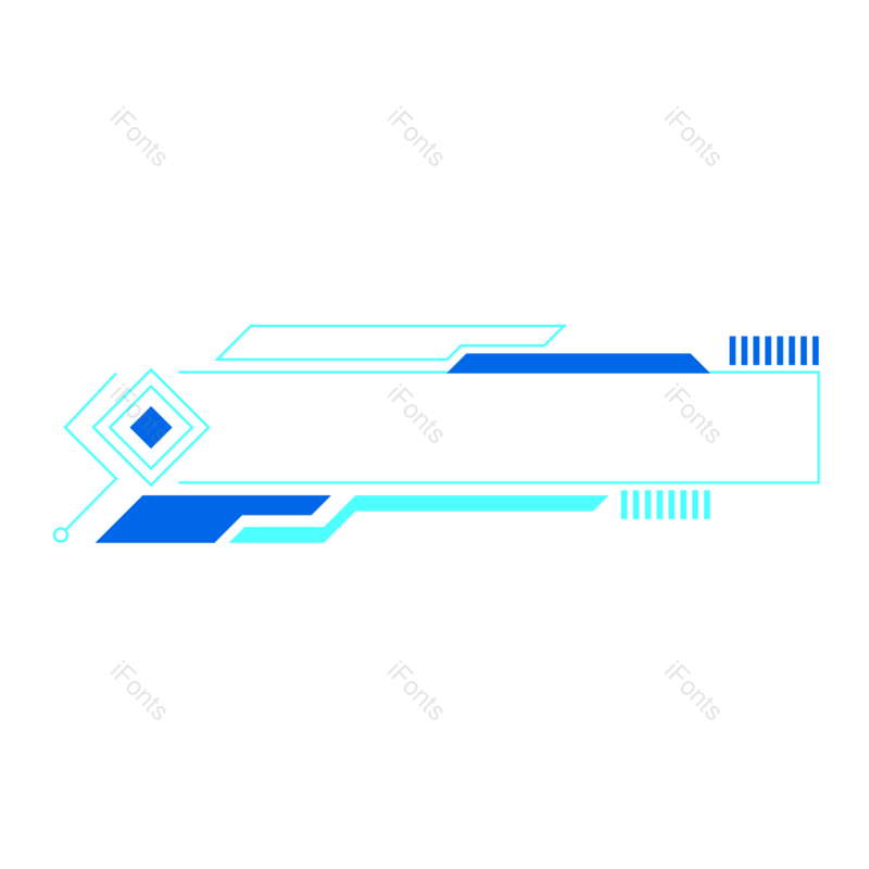 边框图片,科技元素,蓝色PNG,科技边框免抠素材